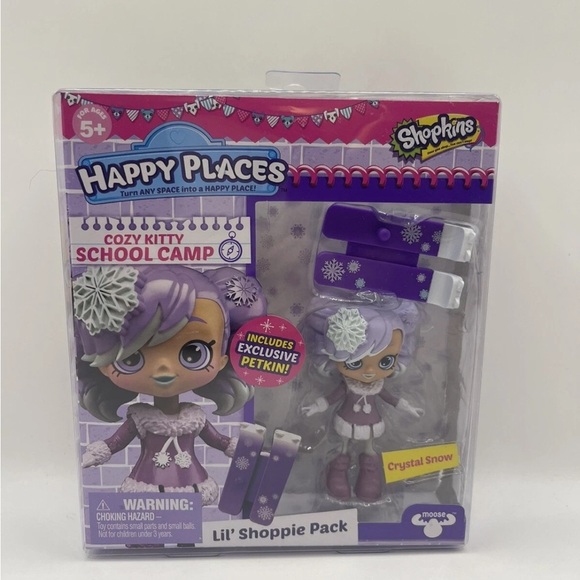NEW SHOPKINS Happy Place Cozy Kitty School Camp*Crystal Snow*Lil Shoppie Cat SKI - Picture 1 of 6